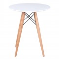 Art Wood Τραπέζι Φ60Cm Άσπρο