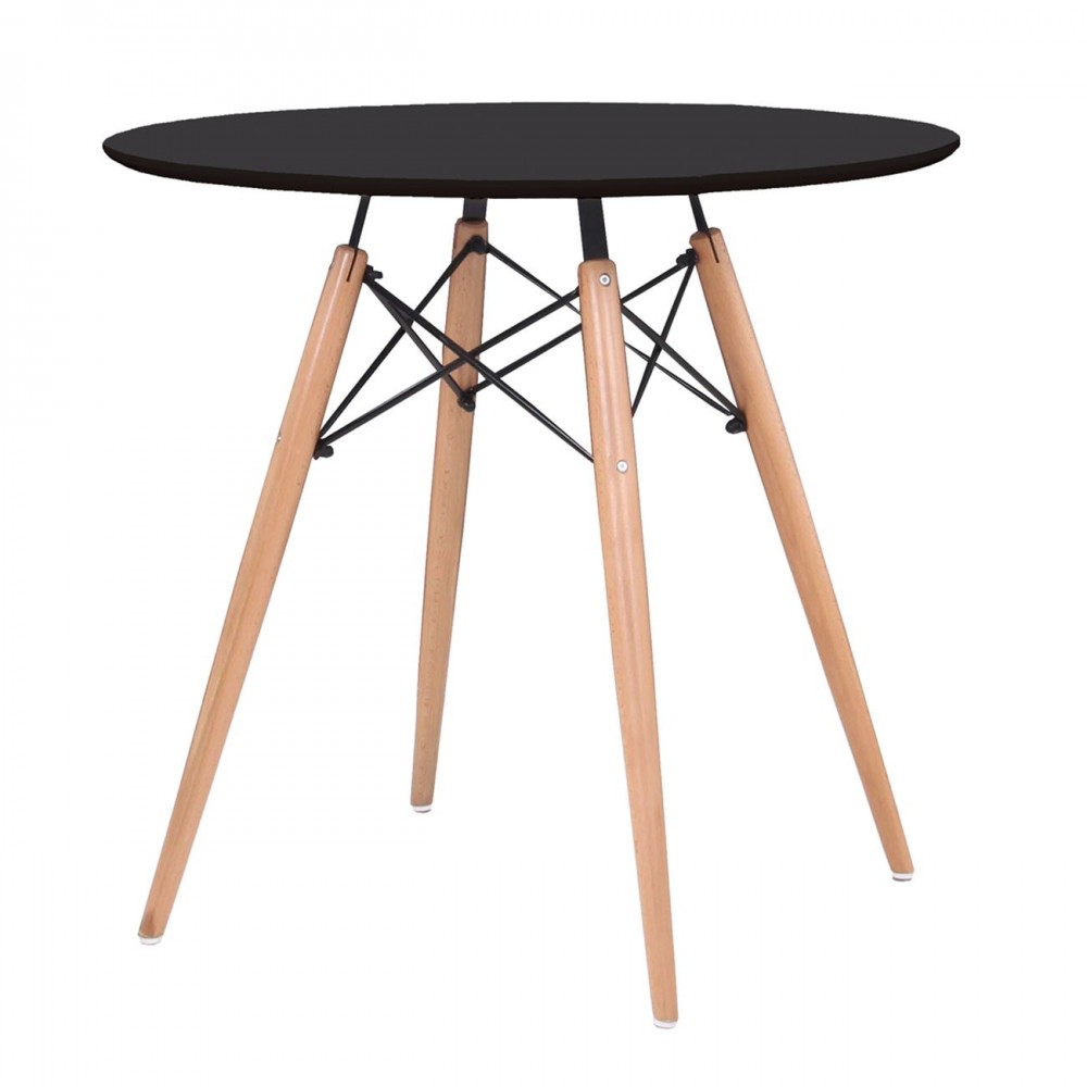 Art Wood Τραπέζι Φ80/h74Cm Μαύρο