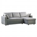 Καναπές κρεβάτι γωνιακός αναστρέψιμος MONTREAL microfiber γκρί Ε9586.2
