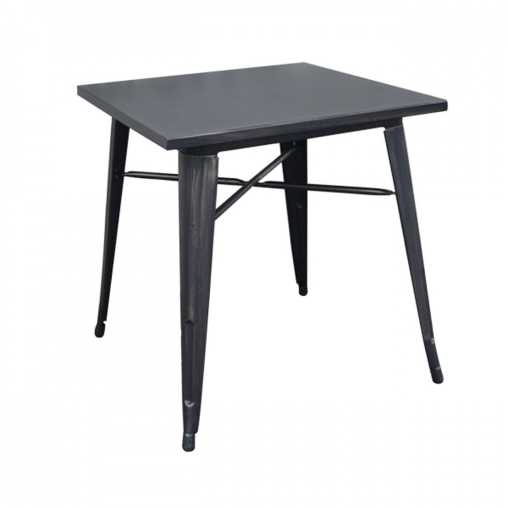 Relix Τραπέζι 70X70 Μεταλ.antique Black