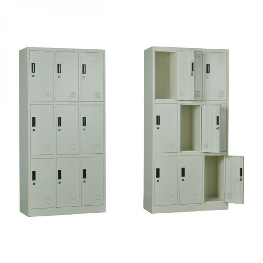 Locker 9 Θεσ.μεταλλικό 90X40X185Cm Άσπρο