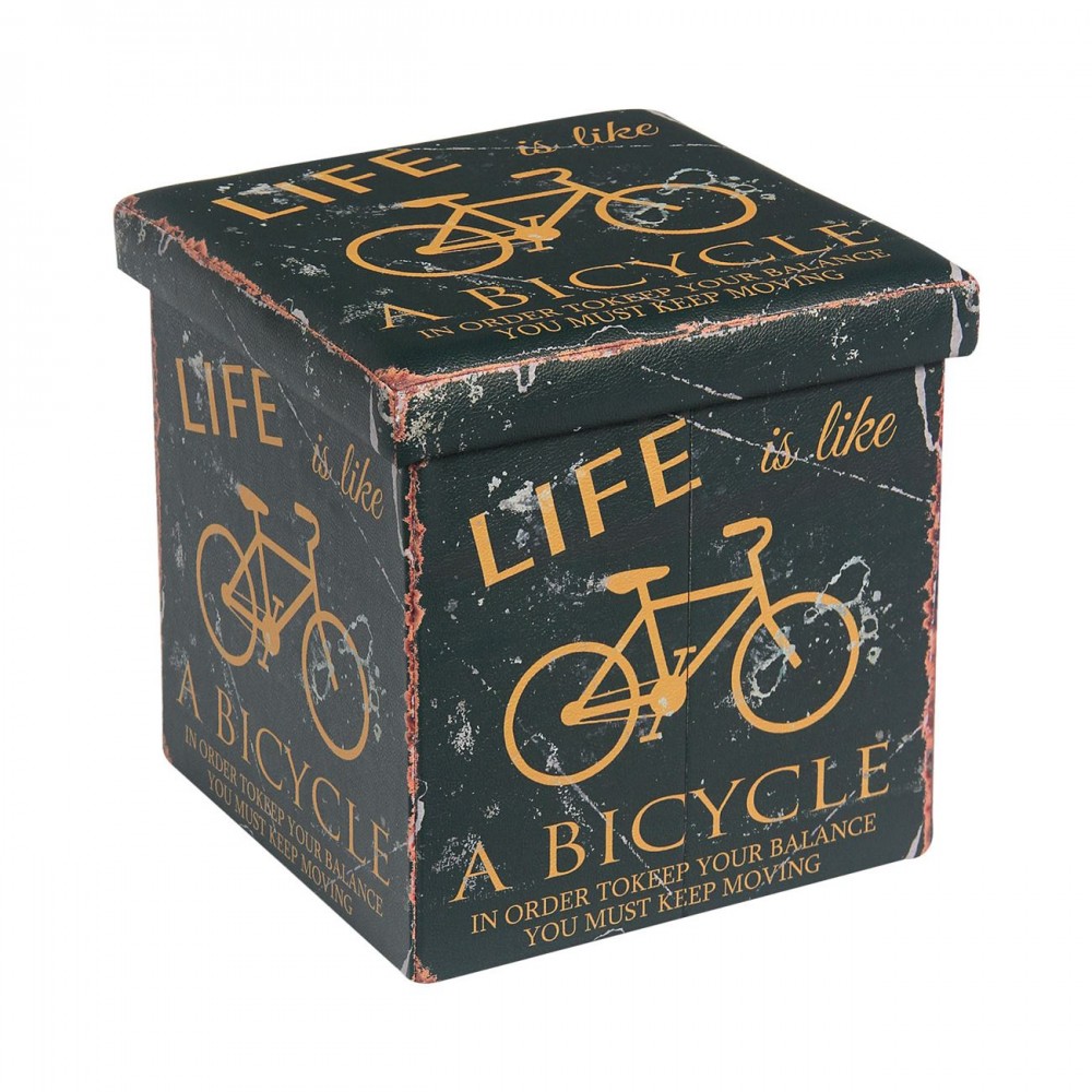 Orion Αποθ/κό Σκαμπώ Pu Deco Bike 38X38X38Cm 
