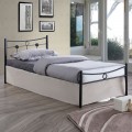 Dugan Κρεβάτι (Για Στρώμα 90X200Cm) Μεταλ.σφυρήλατο Μαύρο