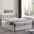 Dugan Κρεβάτι (Για Στρώμα 150X200Cm) Μεταλ.σφυρήλατο Μαύρο