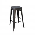 RELIX Σκαμπό Bar-Pro H.67cm, Στοιβαζόμενο, Μέταλλο Βαφή Antique Black 43x43x67cm