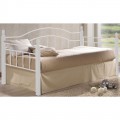 Κρεβάτι daybed vincent μεταλλικό-ξύλινο χρώματος λευκό 90x190 εκ