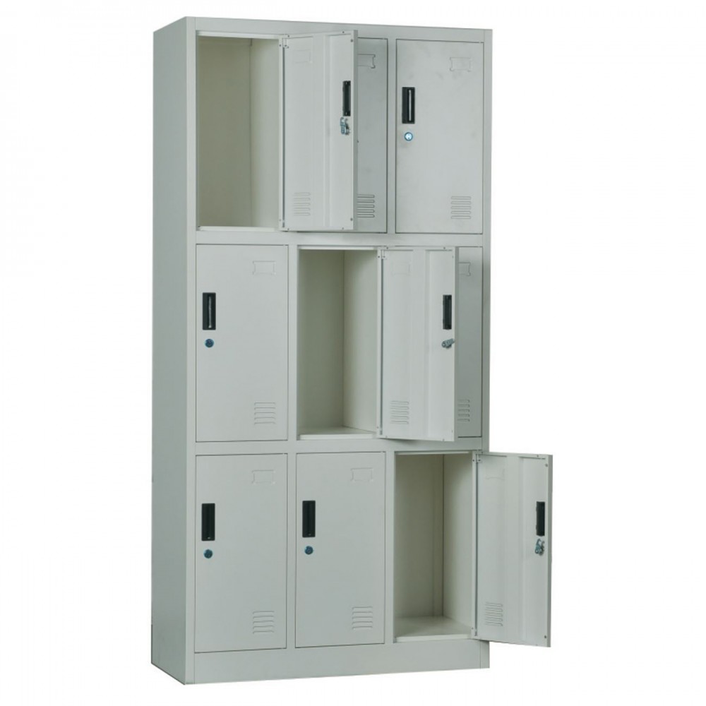Locker 9 Θεσ.μεταλλικό 90X40X185Cm Γκρι