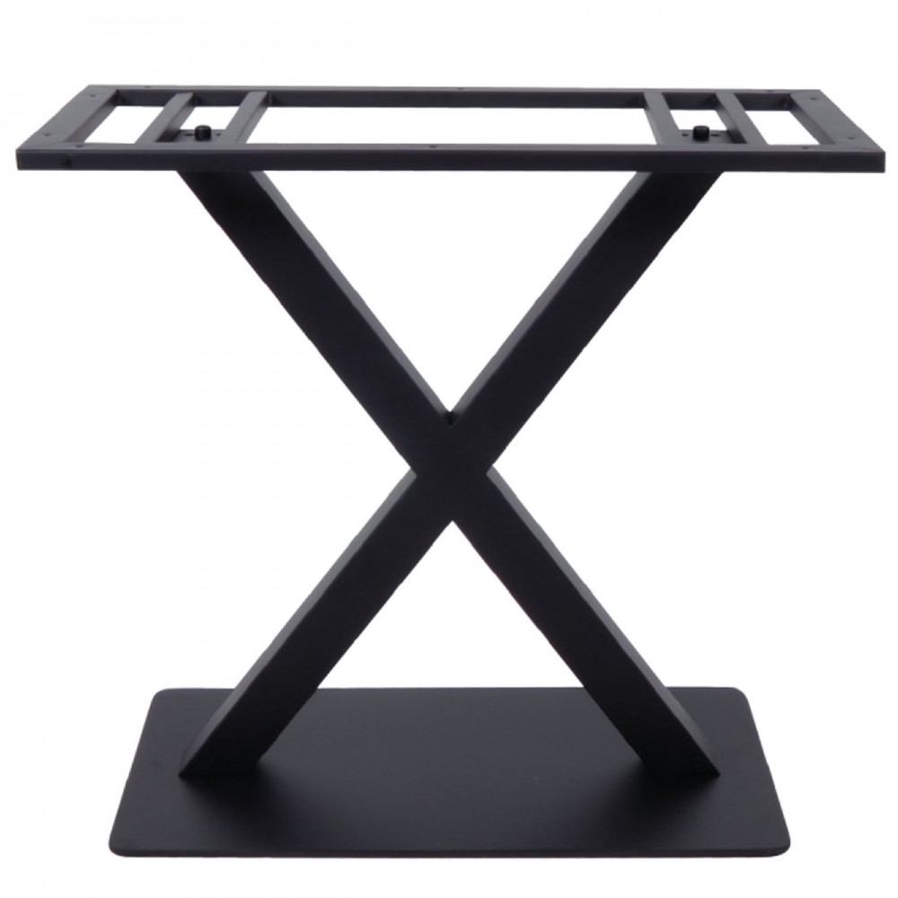 Ferro Βάση 70X40Cm Steel Μακρόστενη H72Cm Μαύρη (22,60Kg)