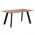 ΤΡΑΠΕΖΙ BAXTER (120X70X75) ΦΥΣΙΚΟ/ΒΑΦΗ ΜΑΥΡΗ