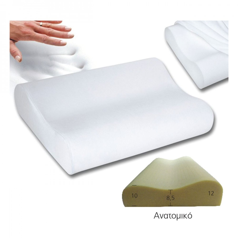 Μαξιλαρι Ύπνου Ανατομικό 60X38X12Cm Memory Foam