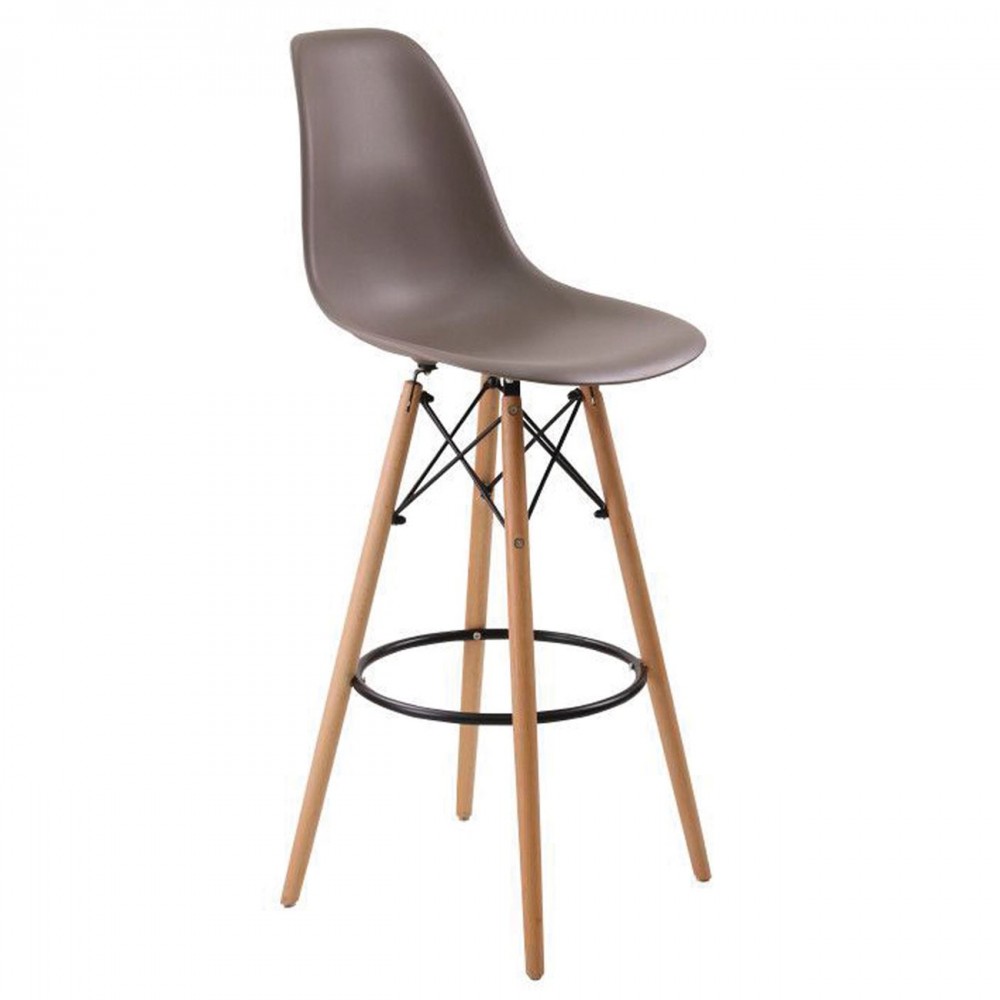 Art Wood Σκαμπώ Bar Pp Sand Beige (Με Πλάτη) 