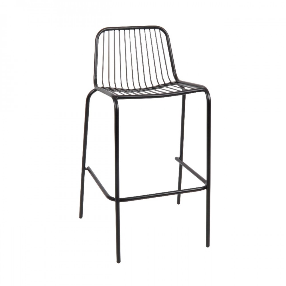 Nexus Σκαμπώ Bar Μεταλ.μαύρο 47x51x75/98cm