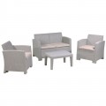 Savanna Set K/d (Τραπ+2-Θέσ+2 Πολ) Pp-Uv Sand Grey/μαξιλ.μπεζ