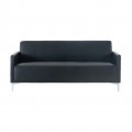 Καναπές Style 2θέσιος με επένδυση από τεχνόδερμα Pu σε χρώμα μαύρο 112x71x72εκ