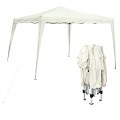Gazebo Πτυσ/νο 3X3M Μεταλλικό Άσπρο/ύφασμα Άσπρο