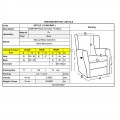 Πολυθρόνα relax COMFORT με επένδυση από μαύρο PU Ε9732,2