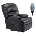 Πολυθρόνα massage SPACE από PU σε χρώμα μαύρο Ε9731,2
