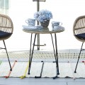 Salsa Τραπέζι Φ52Cm Μεταλ.μαύρο/wicker Φυσικό