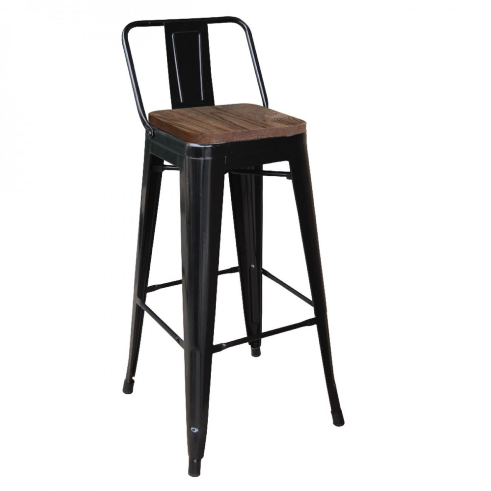 Relix Wood Dark Oak Σκ.bar Με Πλάτη Μαύρο Matte (Συσκ.10)