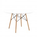 Art Wood Τραπέζι Φ120/h75Cm Άσπρο