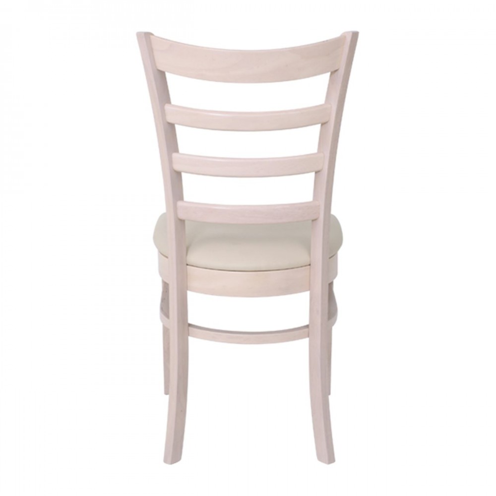 Naturale-L Καρέκλα White Wash/pu Εκρού (Σετ 2τμχ)