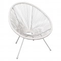Acapulco Πολ.μεταλ.άσπρη, Plastic Rattan Άσπρο