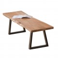 Lizard Slim Πάγκος 160X45X45Cm Ακακία Φυσικό/μεταλ.μαύρο