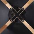 Martin Καρ.pp Μαύρο (Ξύλ.πόδι-Metal Cross) Αμοντάριστη Ταπετσαρία (Σετ 4τμχ)
