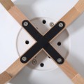 Martin Καρ.pp Άσπρο (Ξύλ.πόδι-Metal Cross) Αμοντάριστη Ταπετσαρία (Σετ 4τμχ)