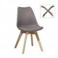 Martin Καρ.pp Sand Beige (Ξύλ.πόδι-Metal Cross) Αμοντάριστη Ταπετσαρία (Σετ 4τμχ)