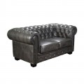 Chesterfield 689 Διθέσιος Καναπές Γνήσιο Δέρμα 160x92cm Ε9574,22