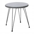 Salsa Τραπέζι Φ52Cm Μεταλ.μαύρο/wicker Γκρι
