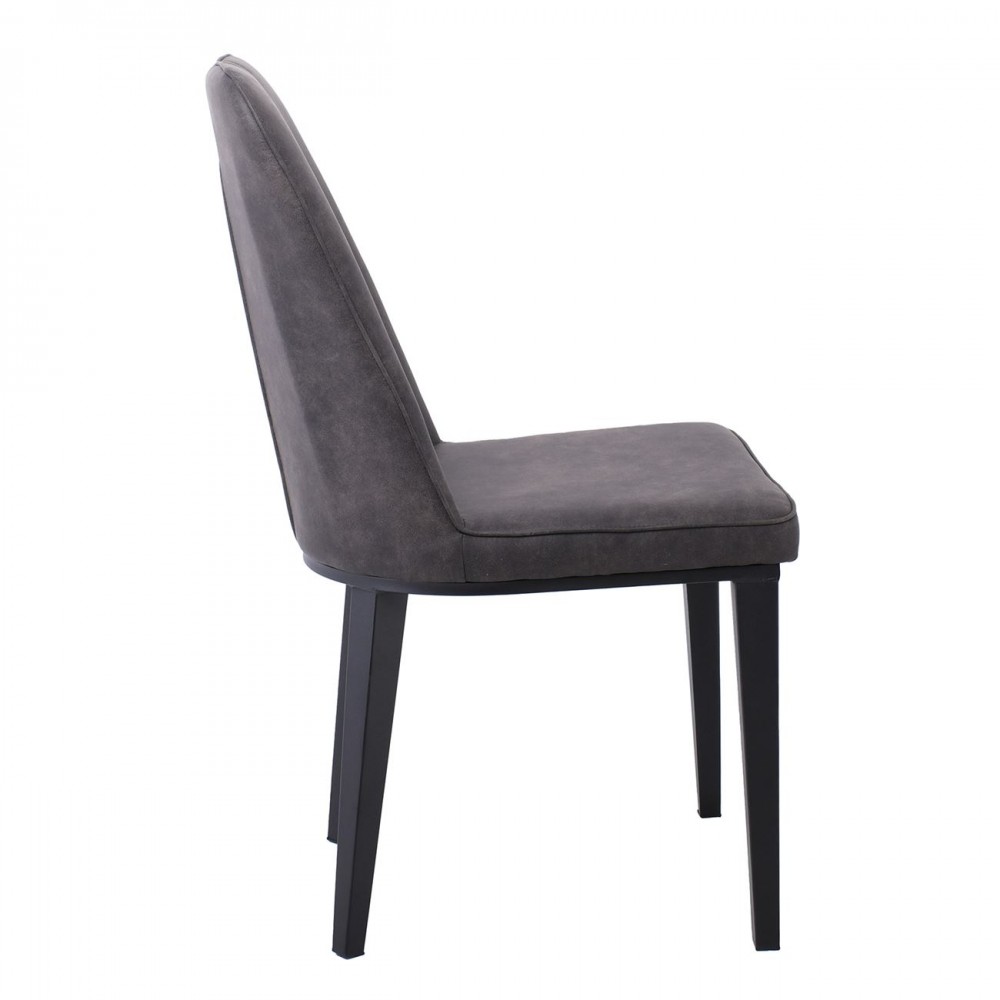 ΚΑΡΕΚΛΑ ΜΕΤΑΛΛΙΚΗ CASTER (45X60X89) ΒΑΦΗ ΜΑΥΡΗ/PU ΑΝΘΡΑΚΙ (Σετ 6τμχ)