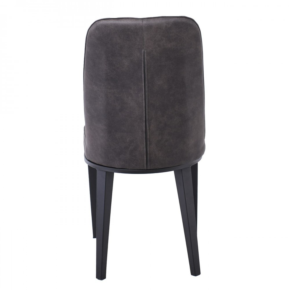 ΚΑΡΕΚΛΑ ΜΕΤΑΛΛΙΚΗ CASTER (45X60X89) ΒΑΦΗ ΜΑΥΡΗ/PU ΑΝΘΡΑΚΙ (Σετ 6τμχ)
