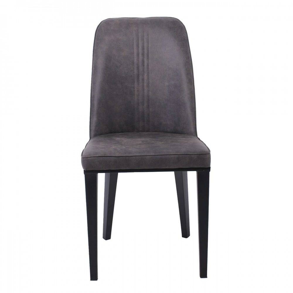 ΚΑΡΕΚΛΑ ΜΕΤΑΛΛΙΚΗ CASTER (45X60X89) ΒΑΦΗ ΜΑΥΡΗ/PU ΑΝΘΡΑΚΙ (Σετ 6τμχ)