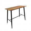 Lavida Τραπέζι Bar 120X60 Antique Oak, Μεταλ.μαύρο
