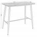 Lavida Τραπέζι Bar 120X60 Antique Oak, Μεταλ.μαύρο