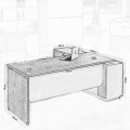 Project Γραφείο -Αρ-160X140X75Cm Γωνία Sonoma/γκρι