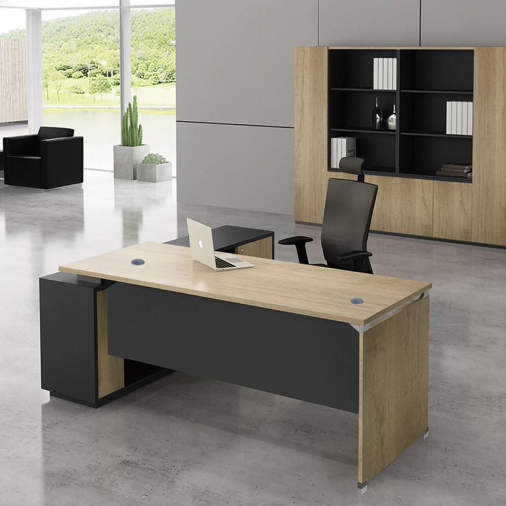 Project Γραφείο -Δεξ-180X160X75Cm Γωνία Sonoma/γκρι