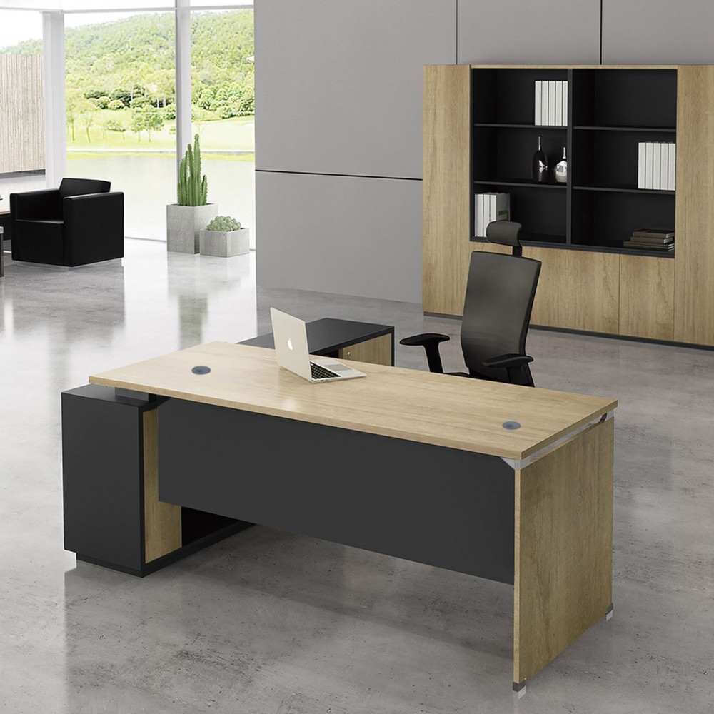 Project Γραφείο -Δεξ-220X200X75Cm Γωνία Sonoma/γκρι