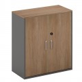 Proline Ντουλάπι Χαμηλό 80X40X75Cm Σκ.καρυδί/μαύρο