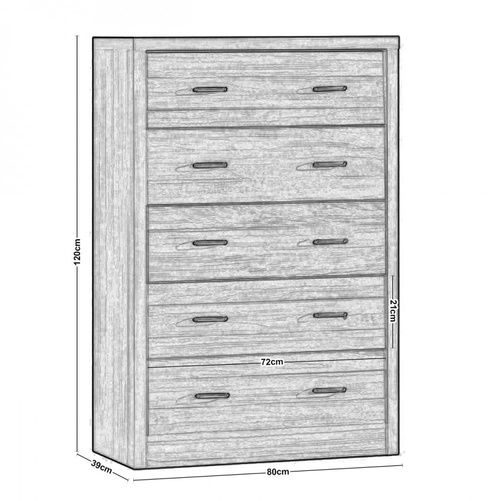 ΣΥΡΤΑΡΙΕΡΑ CALIBER (80X44X120) SONOMA OAK