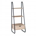 Ραφιέρα Με Συρτ. 44X37X114Cm Μεταλ.μαύρη/απ.σημύδας
