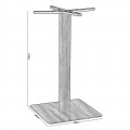 Prato Βάση 40X40Cm Steel H72Cm Φυσικό (Απ.ξύλου) (11,85Kg) (Σετ 2τμχ)