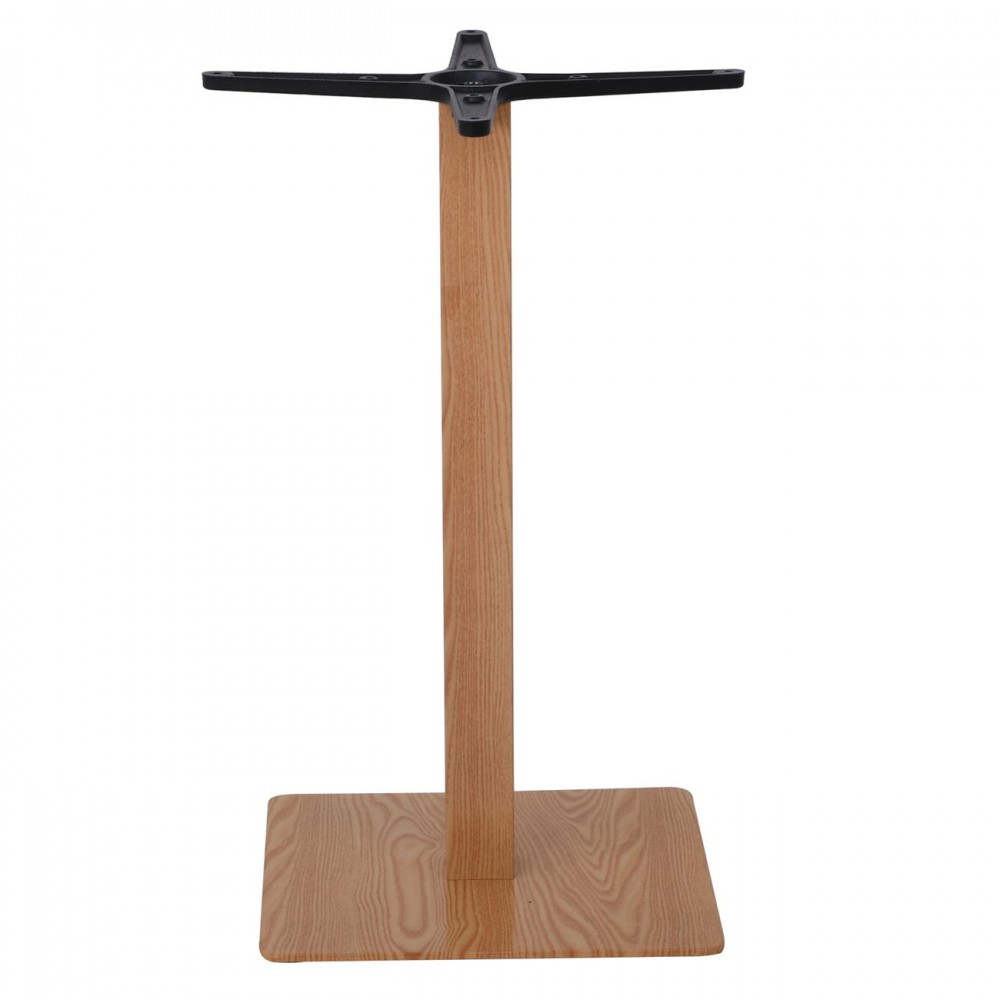 Prato Βάση 40X40Cm Steel H72Cm Φυσικό (Απ.ξύλου) (11,85Kg) (Σετ 2τμχ)