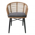 ΠΟΛΥΘΡΟΝΑ ΣΤΟΙΒΑΖΟΜΕΝΗ SALSA STACK (58X61X74) ALU ΜΑΥΡΗ/WICKER ΦΥΣΙΚΟ, ΜΑΞ.ΓΚΡΙ