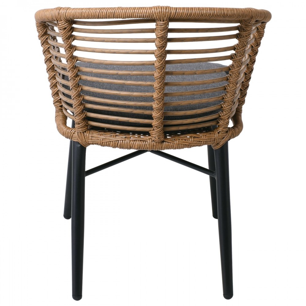 ΠΟΛΥΘΡΟΝΑ ΣΤΟΙΒΑΖΟΜΕΝΗ SALSA STACK (58X61X74) ALU ΜΑΥΡΗ/WICKER ΦΥΣΙΚΟ, ΜΑΞ.ΓΚΡΙ