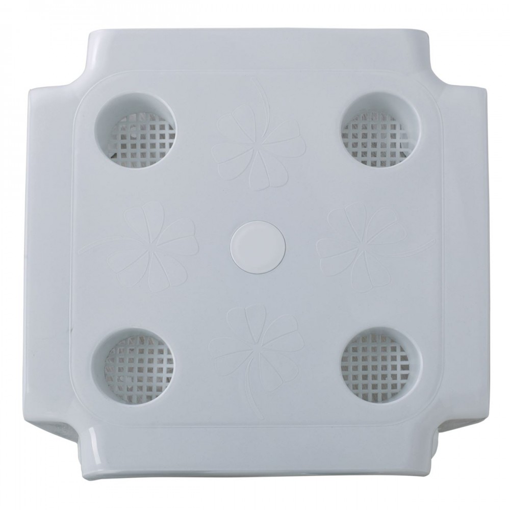 Freddo Τραπεζάκι 44X44X38Cm Πλαστ.άσπρο (Ποτηροθήκες+Ομπρελοθήκη)