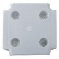 Freddo Τραπεζάκι 44X44X38Cm Πλαστ.άσπρο (Ποτηροθήκες+Ομπρελοθήκη)
