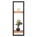 Lizard Frame Ράφι 25X25X75Cm Ακακία Φυσικό/μετ.μαύρο
